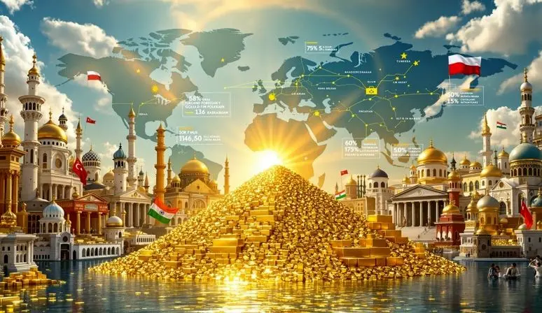 پیش‌بینی قیمت ۴۰۰۰دلاری برای طلا/رشد ۵۰درصدی خرید طلا توسط بانک‌های مرکزی